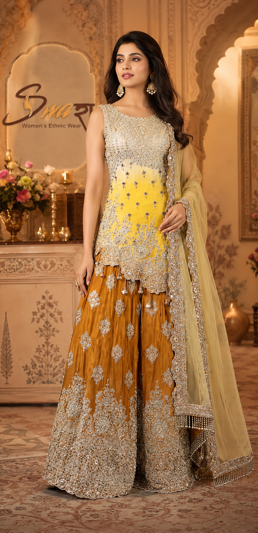Omna Resham Work Suit